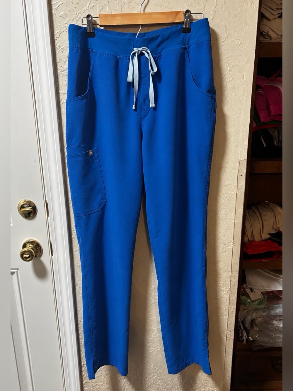 Figs Women's Royal Blue Kade Straight-Leg Scrub Trouser